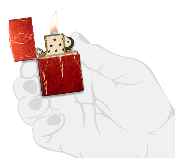 Zippo Logo 540 Fusion Tumbled Brass Lighter #48510