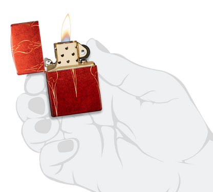 Zippo Logo 540 Fusion Tumbled Brass Lighter #48510