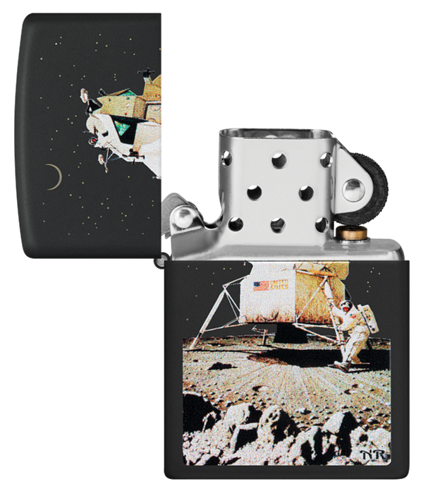 Zippo Norman Rockwell Mans First Step on the Moon Lighter #48699