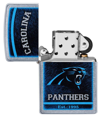 Zippo NFL Carolina Panthers Football Team, Street Chrome Finish Lighter #29936