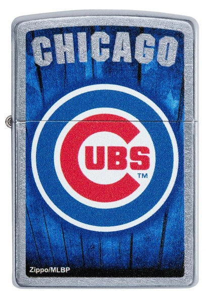 Zippo MLB Chicago Cubs Brushed Chrome Finish Genuine Windproof Lighter #29792