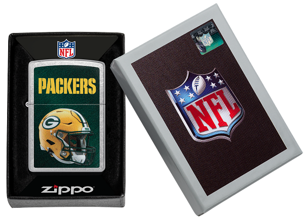 Zippo NFL Green Bay Packers Footbal Team, Street Chrome Lighter #48429