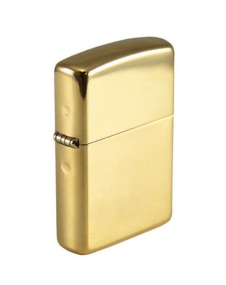 Zippo Classic High Polish Brass, Good For Engraving, Genuine Zippo Lighter #254B