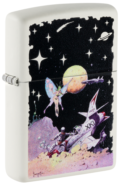 Zippo Frank Frazetta Space Fairy, White Matte Lighter #48378