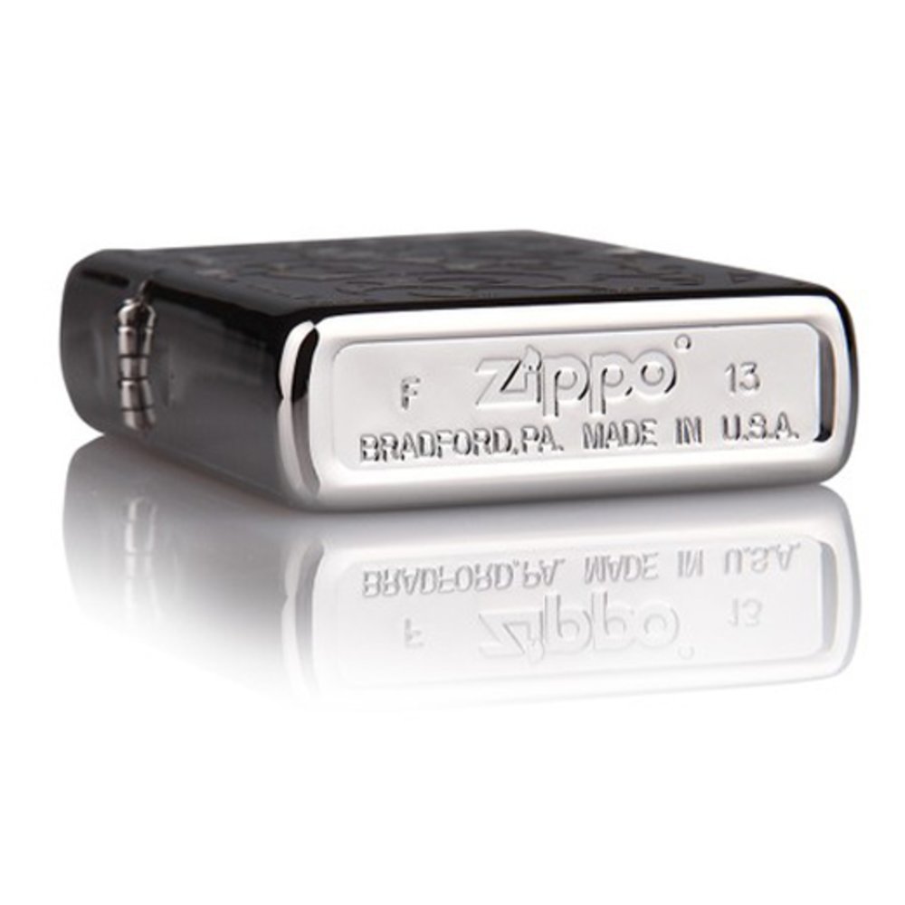 Zippo Filigree Lighter, Floral Pattern, High Polish Chrome #28530