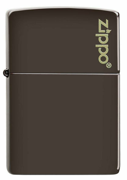 Zippo Classic Brown Chestnut with Logo Genuine Windproof Pocket Lighter #49180ZL