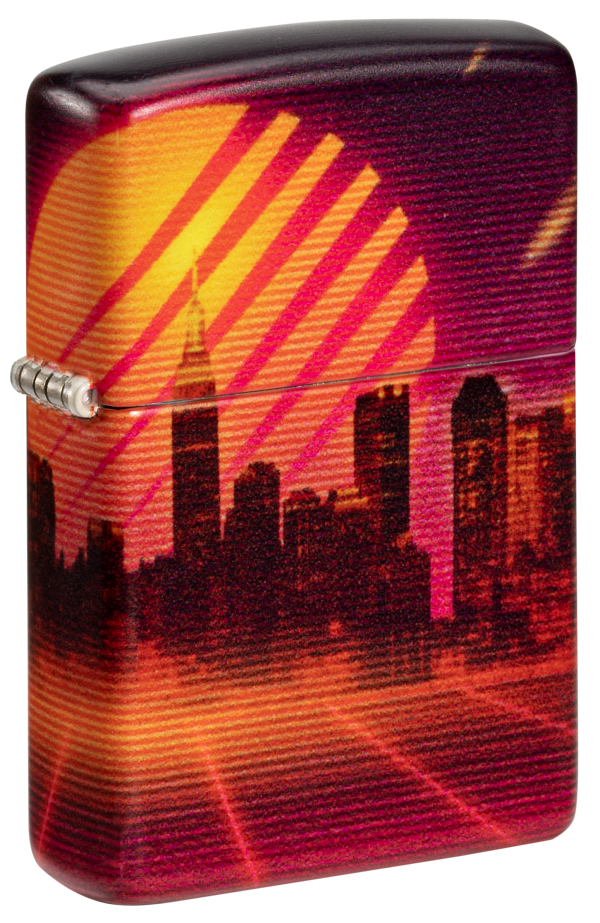 Zippo Cyberpunk City Skyline 540 Color Design, Matte Finish Lighter #48505