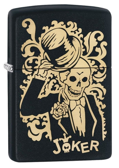 Zippo Bronze Joker Lighter, Black Matte #29632