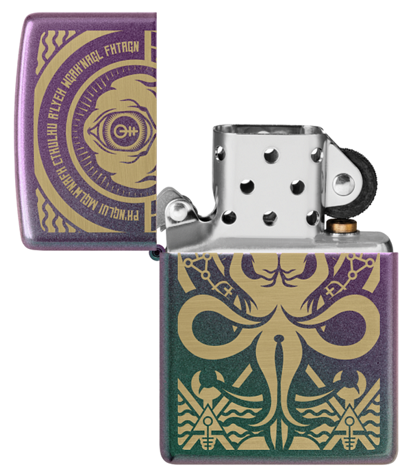 Zippo Cthulu Spiritual Laser Engrave Design, Iridescent Lighter #48671