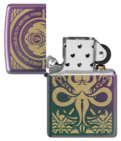 Zippo Cthulu Spiritual Laser Engrave Design, Iridescent Lighter #48671