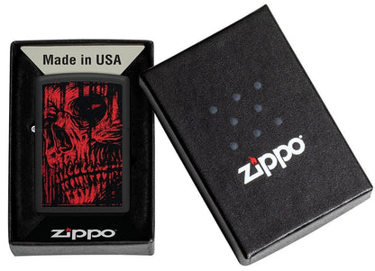 Zippo Horror Zombie Skull Design, Black Matte Finish Lighter #49775