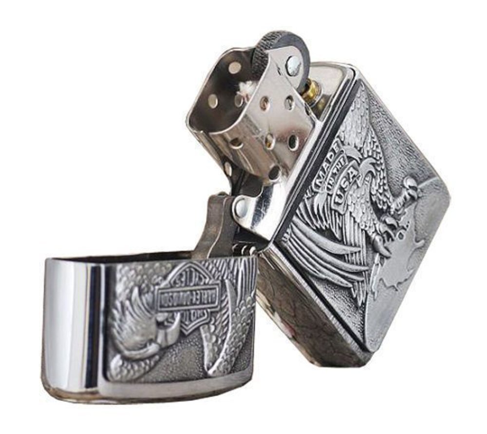 Zippo Harley Davidson Eagle & Globe Emblem Genuine Windproof Lighter #200HD.H231