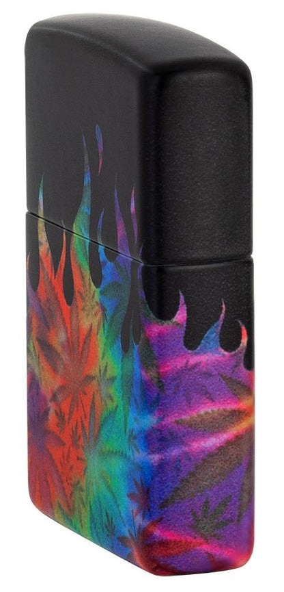 Zippo Cannabis Leaf Colorful Flame, 540° Design Lighter #49534