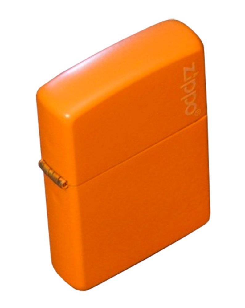 Zippo Orange Matte w/ Logo Lighter #231ZL