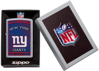 Zippo NFL New York Giants, Street Chrome Finish, Windproof Lighter #29954