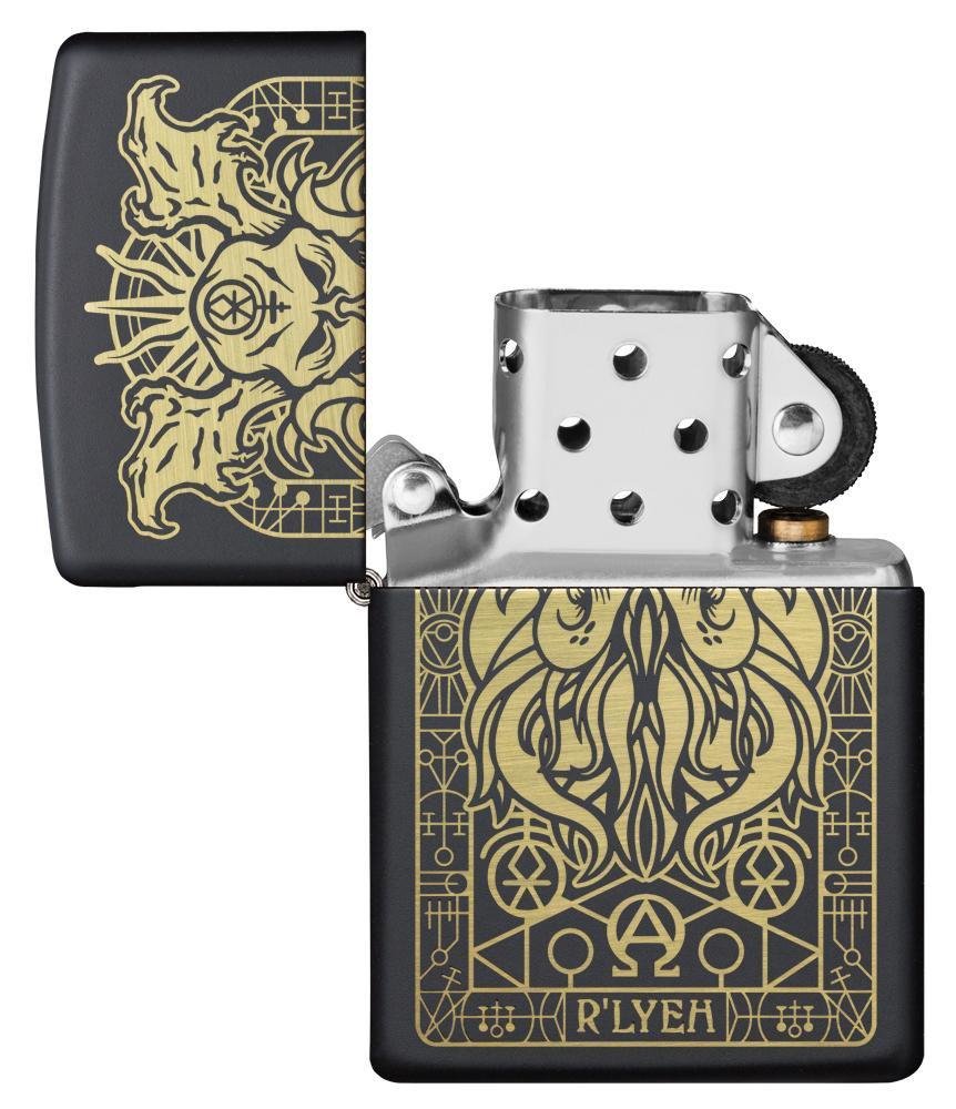 Zippo Monster Design, Cthulhu, Black Matte, Genuine Windproof Lighter #29965