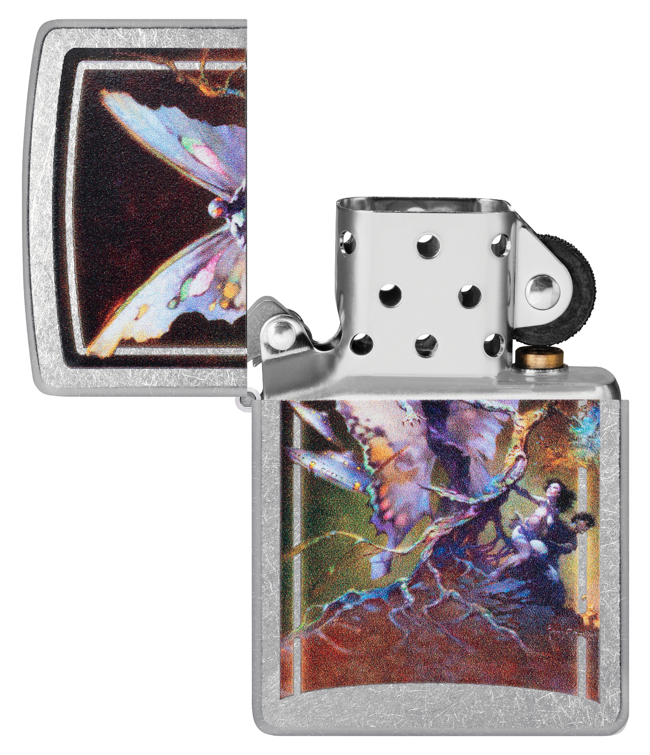 Zippo Guardian Fairy Design, Street Chrome Lighter #48377