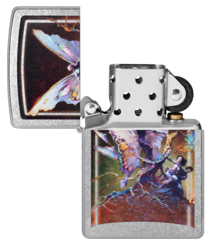 Zippo Guardian Fairy Design, Street Chrome Lighter #48377