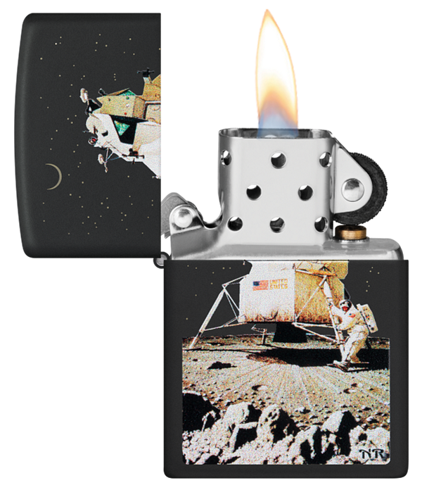 Zippo Norman Rockwell Mans First Step on the Moon Lighter #48699