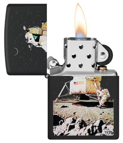 Zippo Norman Rockwell Mans First Step on the Moon Lighter #48699