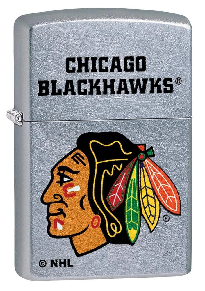 Zippo NHL Chicago Blackhawks, Street Chrome Finish Windproof Lighter #49365