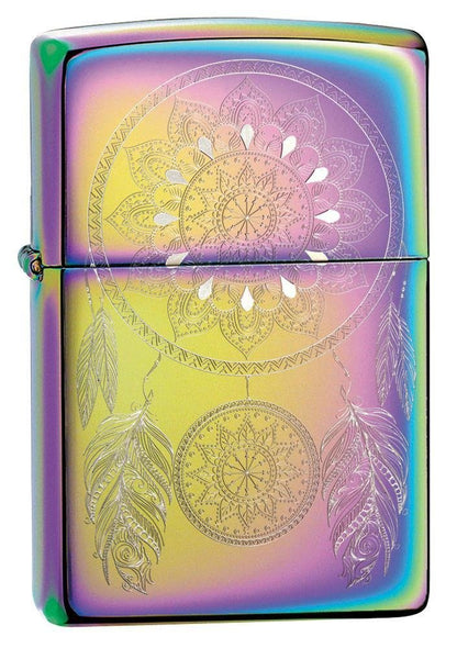 Zippo Mandala Dream Catcher, Engraved, Spectrum Finish, Genuine Lighter #49023