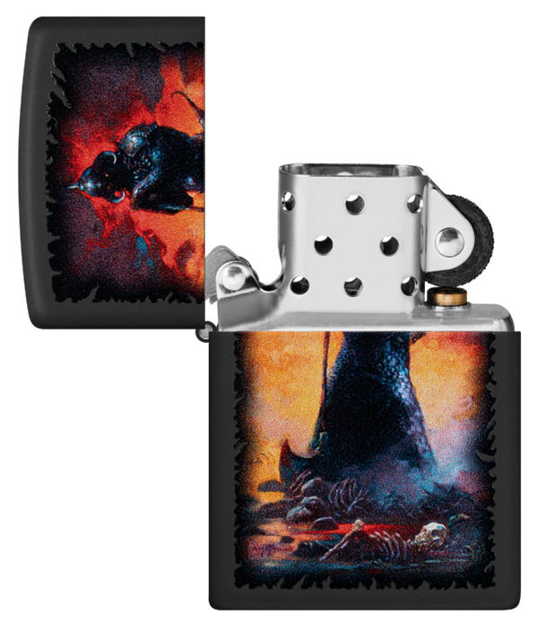 Zippo Frank Frazetta Death Dealer Design, Black Matte Lighter #48555