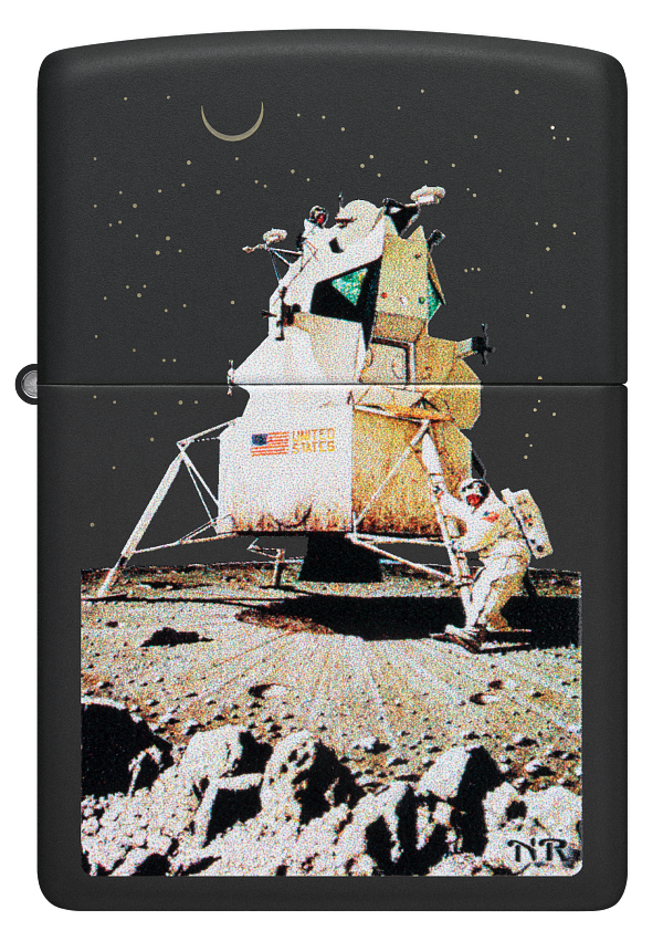 Zippo Norman Rockwell Mans First Step on the Moon Lighter #48699