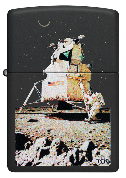 Zippo Norman Rockwell Mans First Step on the Moon Lighter #48699