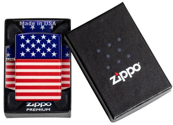 Zippo American Flag 540 Wrap Design Matte Lighter #48700