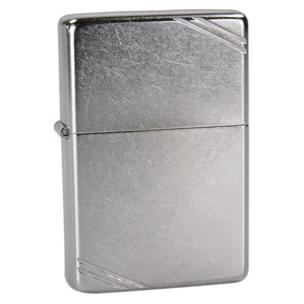 Zippo Vintage with Slashes Street Chrome Windproof Pocket Lighter #267