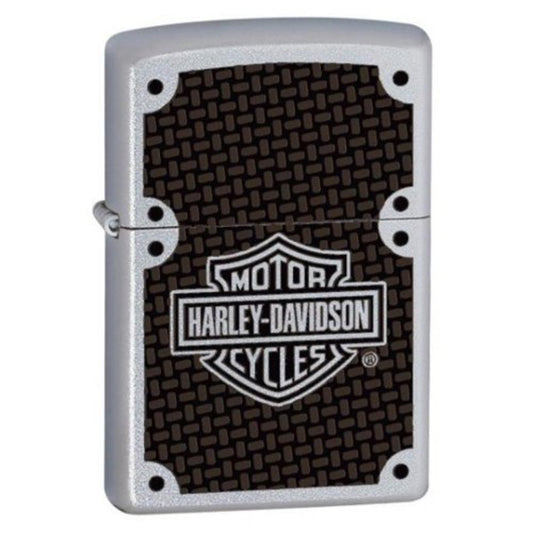 Zippo Harley Davidson Carbon Fiber , Satin Chrome #24025