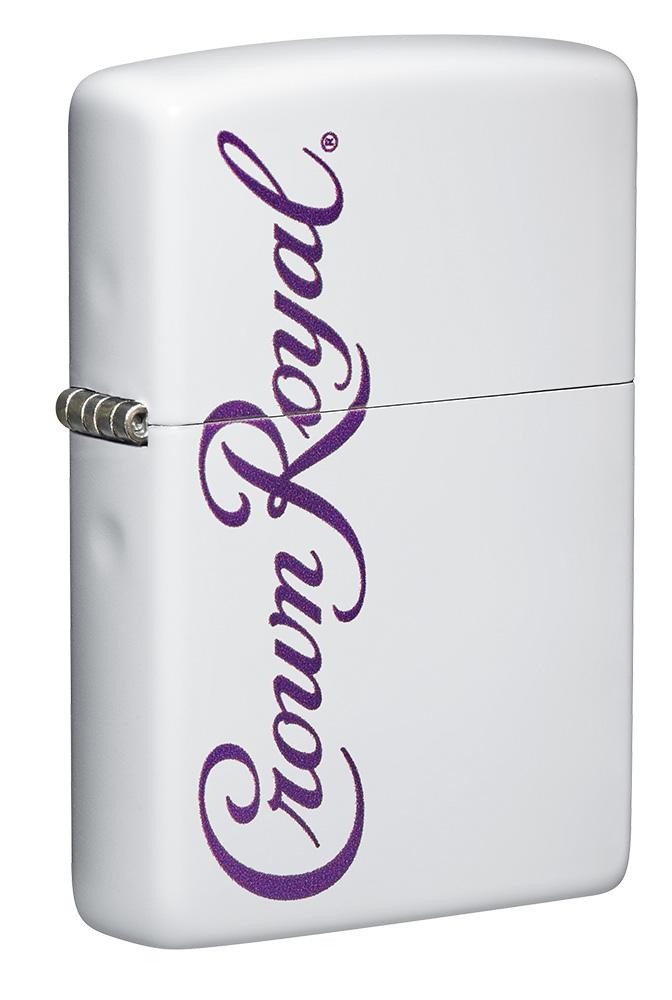 Zippo Crown Royal Logo, White Matte Finish Lighter #49459