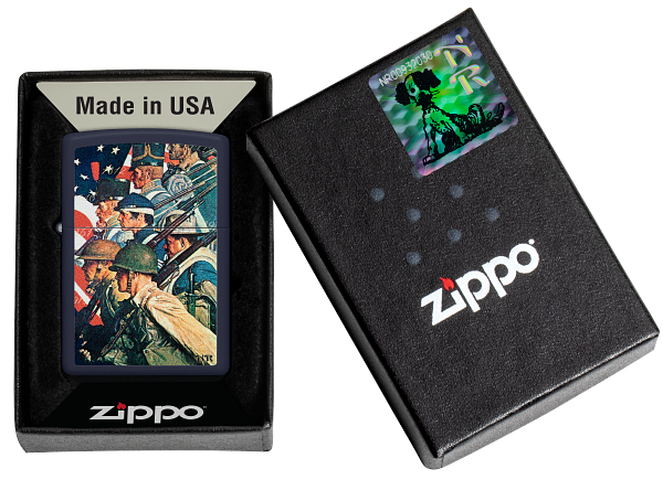 Zippo Norman Rockwell A Pictoral History of the US Army Lighter #48698