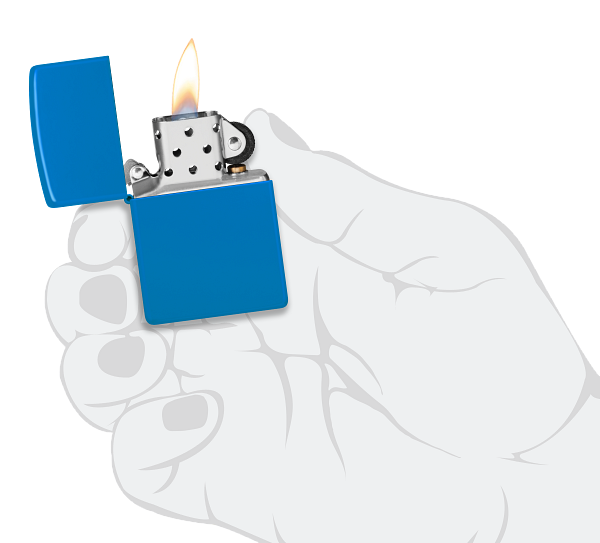 Zippo Sky Blue Matte Base Model Lighter #48628