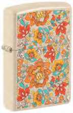 Zippo Flowery Retro Design, Flat Sand Finish Windproof Lighter #49770