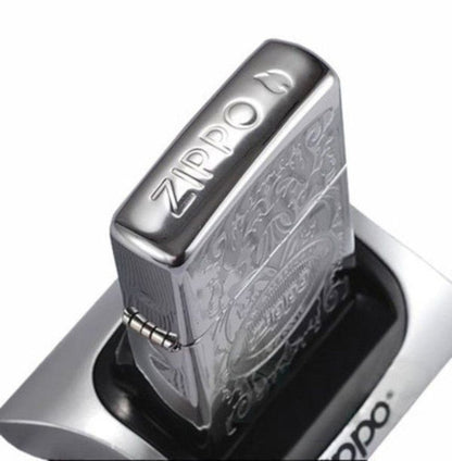 Zippo Logo Crown Stamp Classy Elegant Filigree, Genuine Windproof Lighter #24751