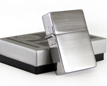 Zippo 1935 Replica, No Slashes, Brushed Chrome Finish Windproof Lighter #1935.25