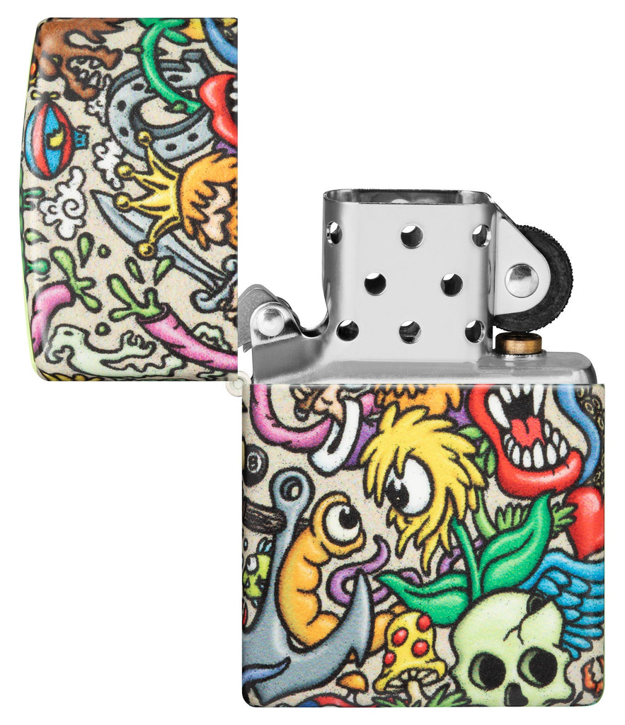 Zippo 540 Colorful Tattoo Design, Windproof Lighter #48394