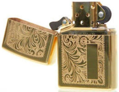 Zippo Classic Venetian Design, High Polish Brass Genuine Windproof Lighter #352B