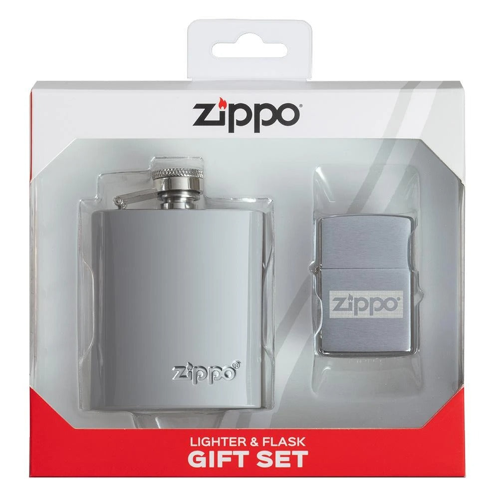 Zippo Flask & Lighter Gift Set #49358