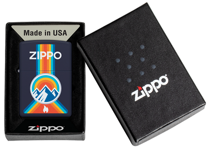 Zippo Outdoor Mountain Design, Navy Matte Lighter #48639