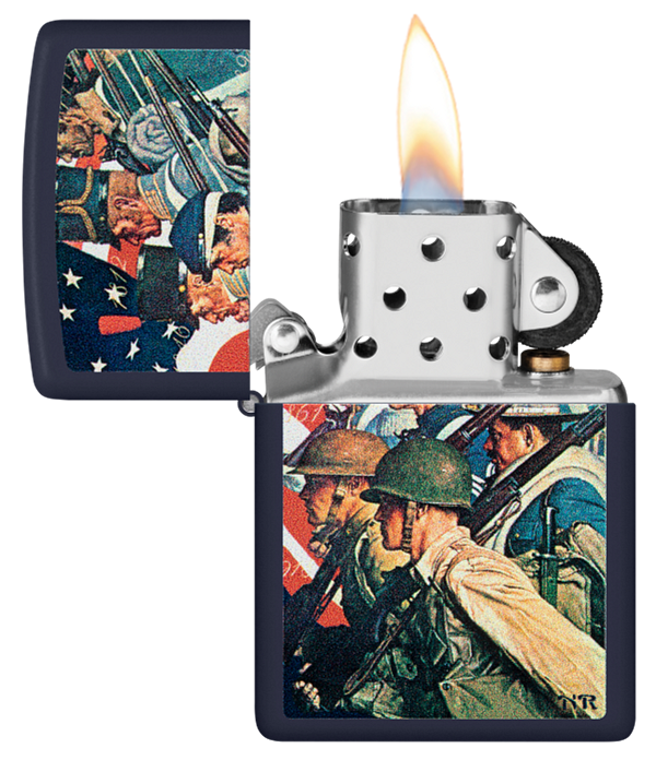 Zippo Norman Rockwell A Pictoral History of the US Army Lighter #48698