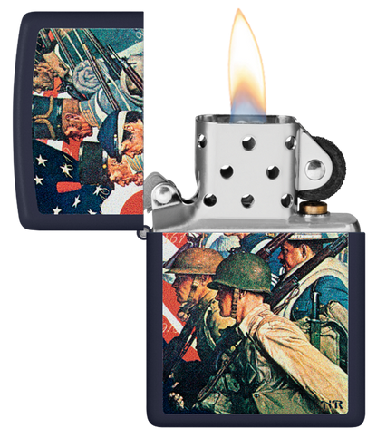 Zippo Norman Rockwell A Pictoral History of the US Army Lighter #48698