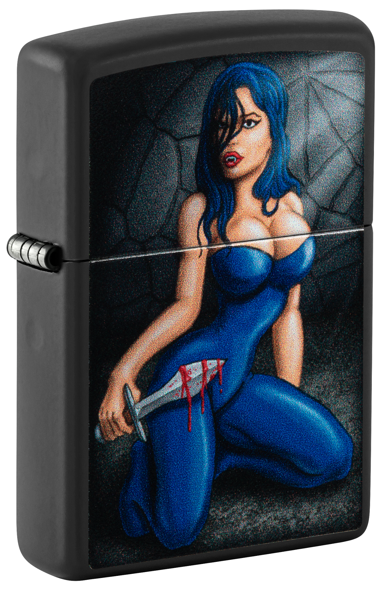 Zippo Horror Girl, Black Matte Finish Lighter #48388