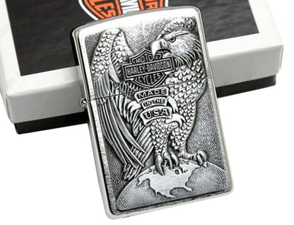 Zippo Harley Davidson Eagle & Globe Emblem Genuine Windproof Lighter #200HD.H231