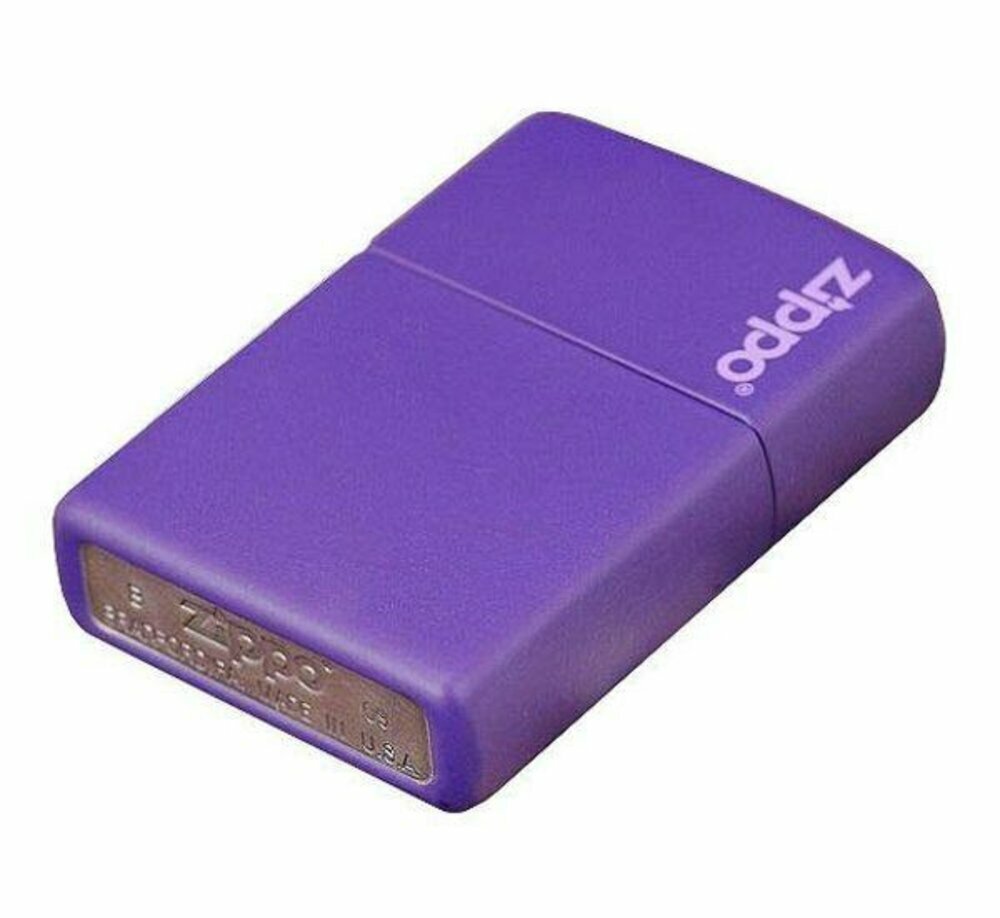 Zippo Purple Matte w/ Logo Lighter, Regular Classic #237ZL