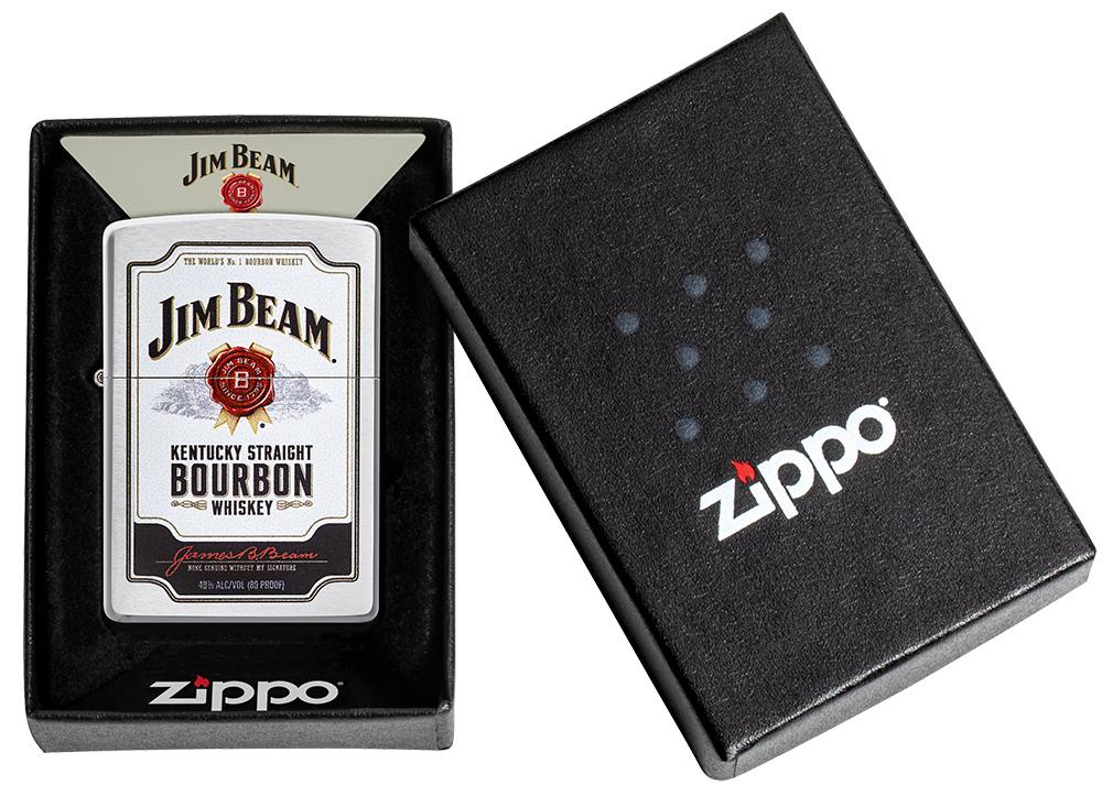 Zippo Jim Beam Kentucky Straight Bourbon Whiskey, Windproof Lighter #49325