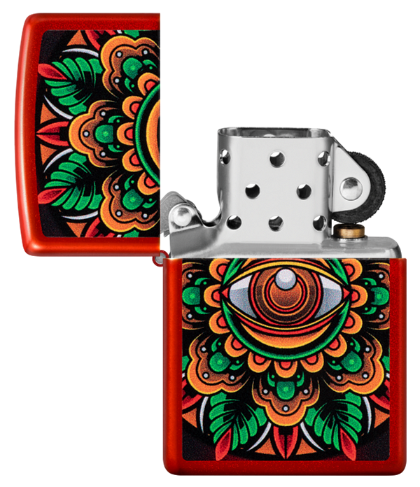 Zippo Trippy Eye Design, Metallic Red Lighter #48678