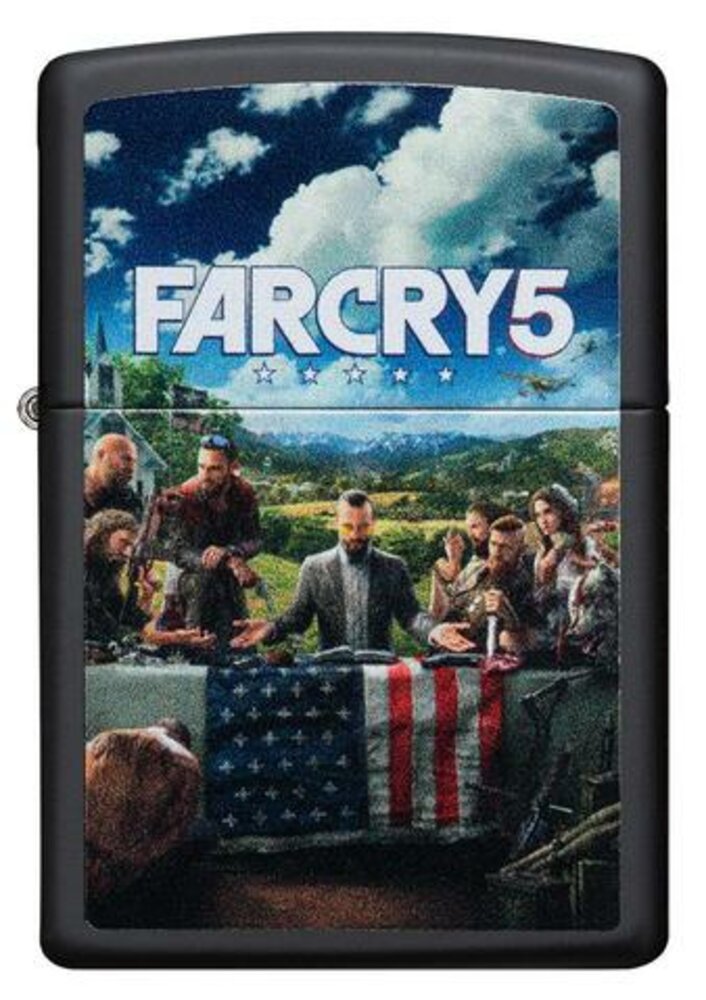 Zippo Far Cry 5 Gaming, Black Matte Finish, Genuine Windproof Lighter #49244